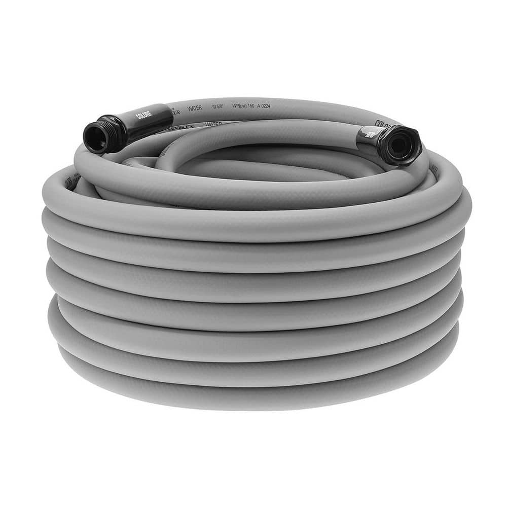 Flexzilla Colors Series 5/8 in. x 100 ft. 3/4 in. 11-1/2 GHT Fittings Garden Hose with Standard Grip in Slate Gray