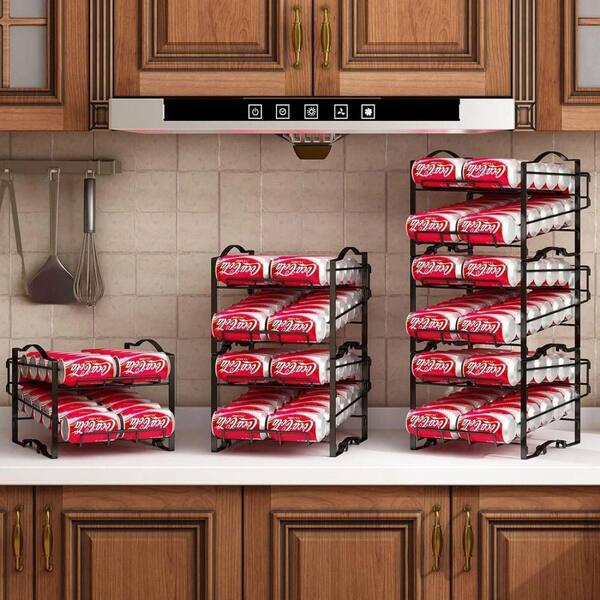 48‑Can Capacity Drink Storage Rack for Kitchen Cabinets
