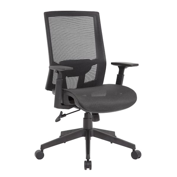 BOSS Office Products BOSS Black Mesh Seat and Mesh Back Task Chair with ...