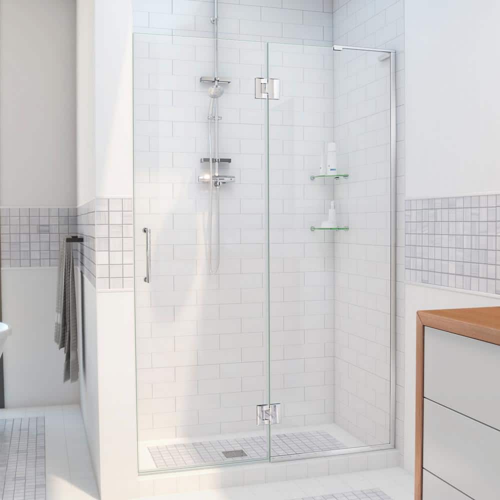 Unidoor-X 51 in. x 72 in. Frameless Hinged Shower Door in Chrome price history on PriceWatchPro