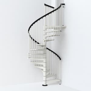SKY030 63 in. White Spiral Staircase Kit