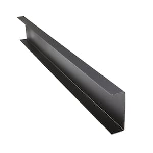 Evolution Steel Black Deck Framing 2 in. x 6 in. x 8 ft. Blank U-Rim Joist