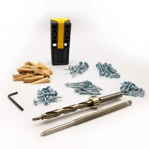 Pocket Hole Jig Kit with Screws and Dowels (89-Piece) with Carry Case