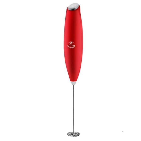 Zulay Kitchen Powerful Handheld Milk Frother Without Stand - Red