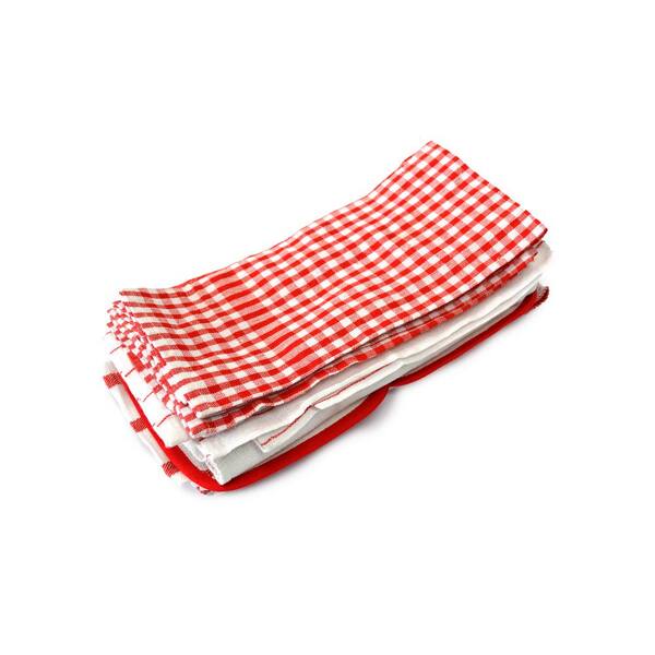 Home Basics Red Utility Dish Towel Set (Set of 20)