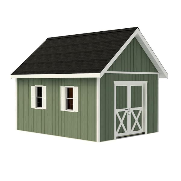 Planner's Paradise 12 ft. x 24 ft. Wood Shed Kit with Space Savings Sliding Doors and Loft (288 sq. ft.)