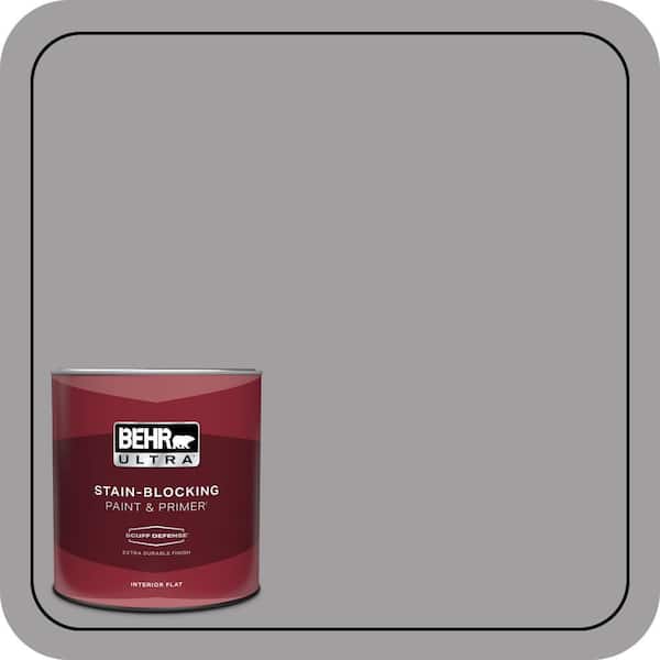 BEHR ULTRA 1 qt. #T11-1 Grayve Yard Extra Durable Flat Interior Paint & Primer