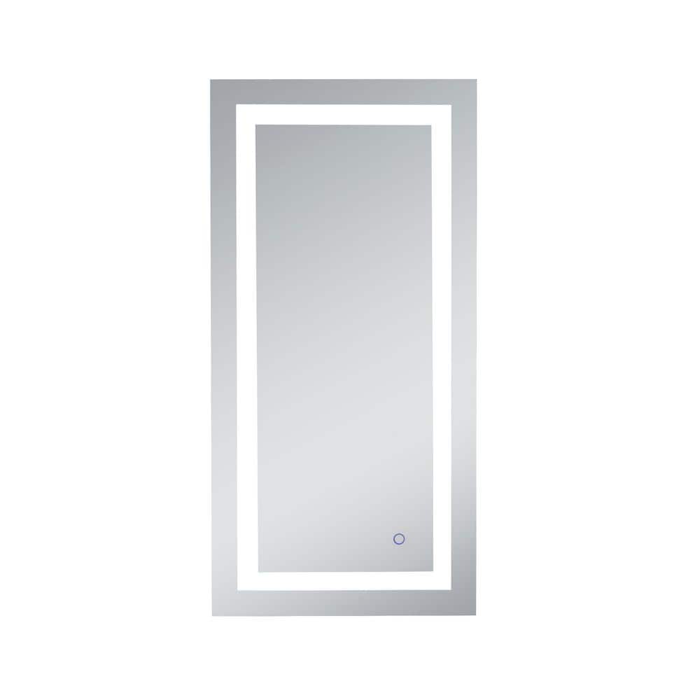 Timeless Home 20 in. W x 40 in. H Rectangle Frameless Silver LED Mirror
