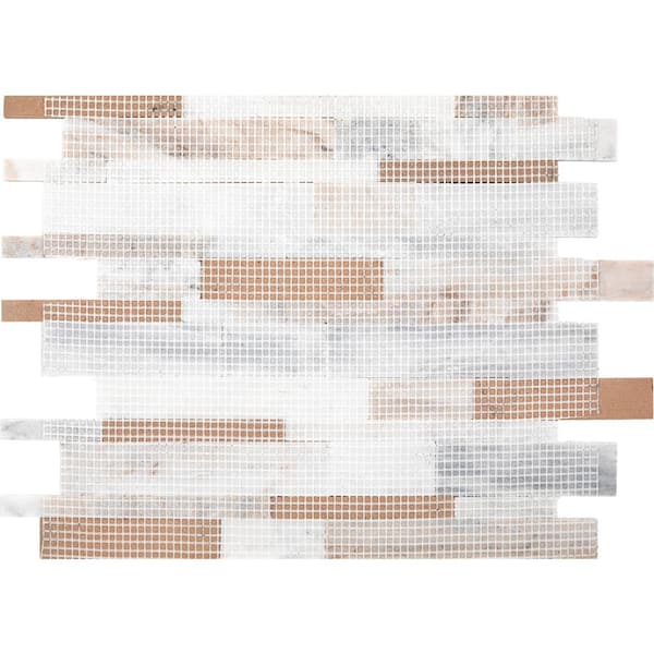 Daltile Xpress Mosaix Groutless Coastal Marble 3-1/2 in. x 2-1/2