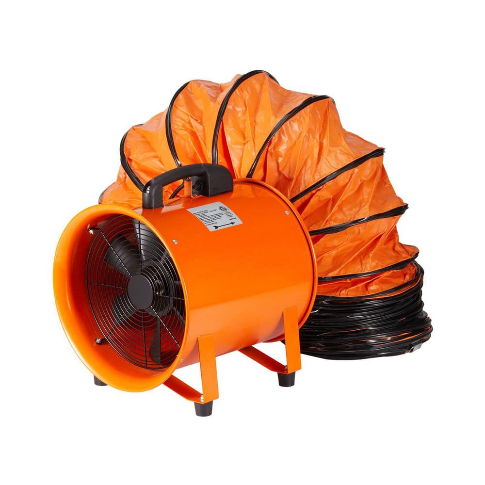Portable Ventilator, 16 in. Heavy Duty Cylinder Fan with 33 ft. Duct Hose, 1350 W Blower Fan in Orange 5175 CFM price history on PriceWatchPro