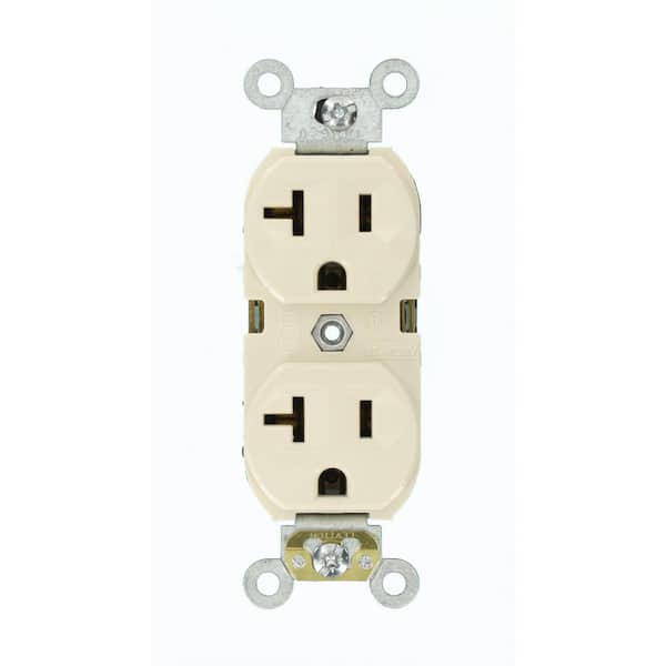 Leviton 20 Amp Commercial Grade Duplex Outlet, Light Almond Leviton 20 Amp Commercial Grade Duplex Outlet, Light Almond