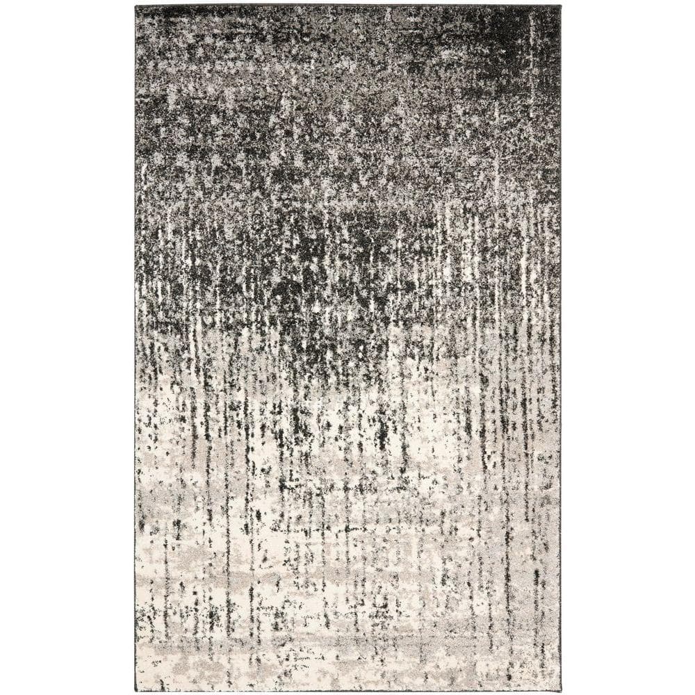 Retro Black/Light Gray Doormat 3 ft. x 4 ft. Solid Area Rug price history on PriceWatchPro