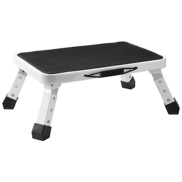 1 ft. Reach Folding 1-Step Stool,330lbs Capacity,3 Adjustable Height,Toddler Step Stools for Adults,Non-Slip Sturdy