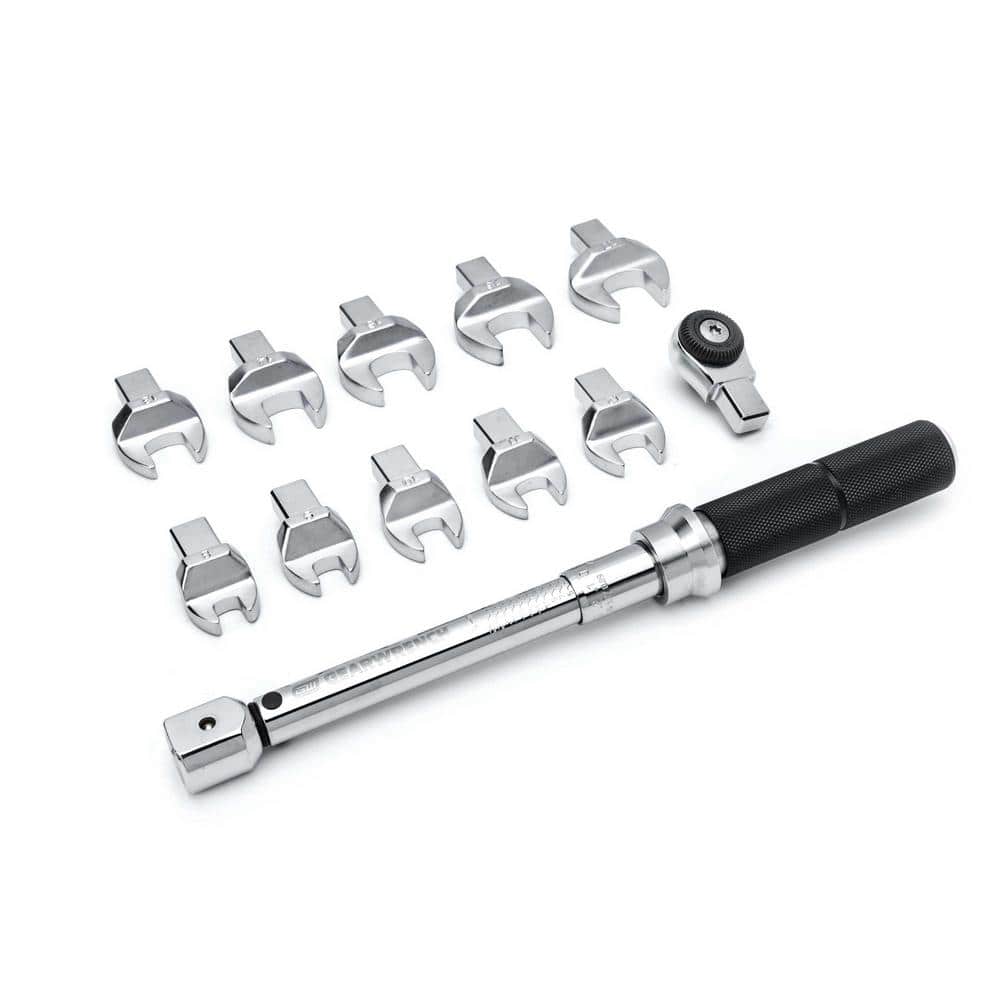 8PCS 1/2 DR. Head-Interchangeable Spanner Torque Wrench Set