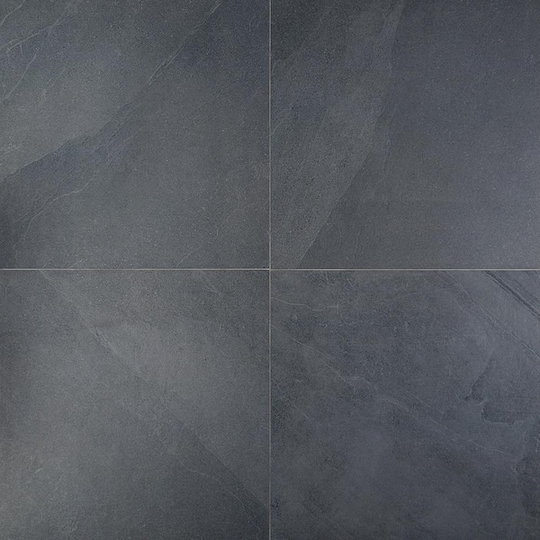 Ivy Hill Tile Copley Nero 24 in. x 24 in. Matte Porcelain Floor and Wall Tile (11.62 Sq. Ft. / Case)