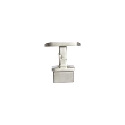 Square Profile Top Mounted Stainless Steel Post Round Saddle Handrail Pivotable Support