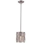 Vibrant 1-Light Polished Chrome Mini Pendant with Crystal Shade