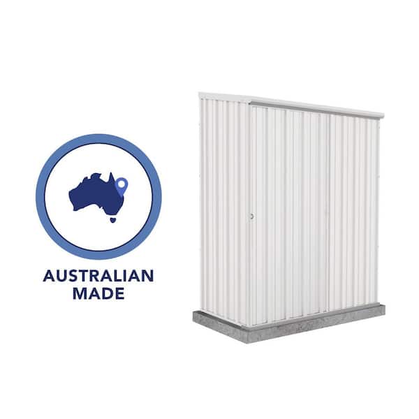 ABSCO EZI Slider 5 ft. W x 3 ft. D Metal Storage Shed in Surfmist