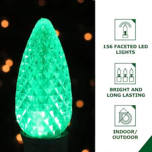 3 ft. 156-Light LED Blue/Green LED Ornament Novelty Light