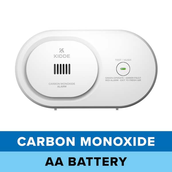 AA Battery-Powered Carbon Monoxide Detector, Portable for Travel or Home, LED Lights, COB