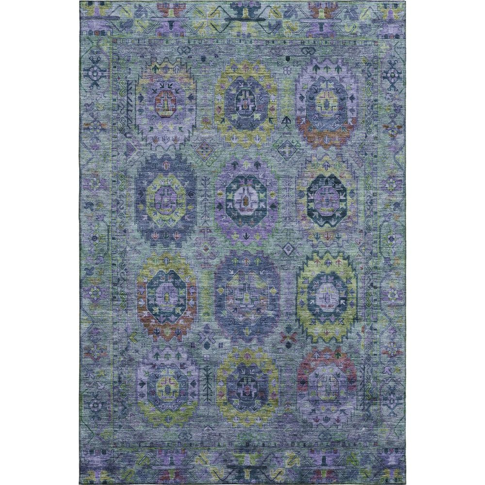 Mayfield Premium Machine Washable Abstract AMF2228 Green 10 ft. x 14 ft. Area Rug price history on PriceWatchPro