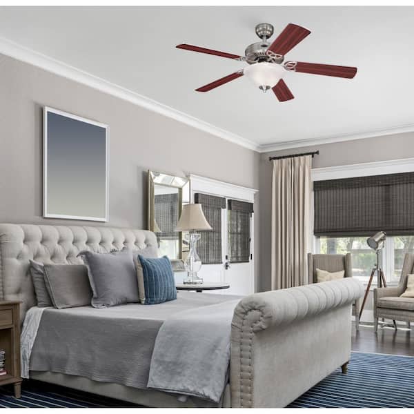 Vintage II 52 in. LED Brushed Nickel Ceiling Fan with Light Kit