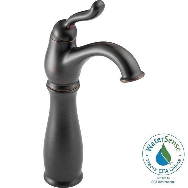 Delta Leland Single Hole Single-Handle Bathroom Faucet with Vessel Sink Riser in Venetian Bronze