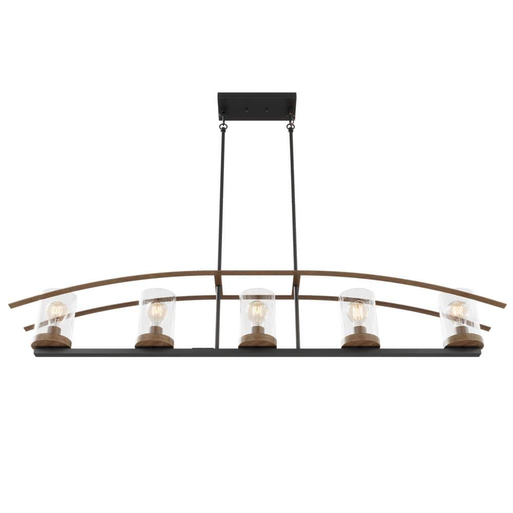 52.7 in. 5-Light Kitchen Island Chandelier Linear Farmhouse Ceiling Hanging