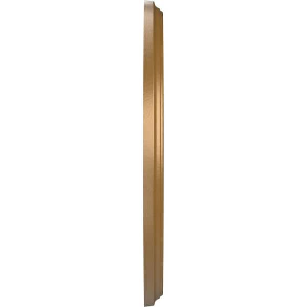Ekena Millwork Attica Thermoformed PVC Ceiling Medallion – 13" OD, 3.5" ID, 0.75" Projection, Bright Coat Gold, Fits Canopies Up To 5"