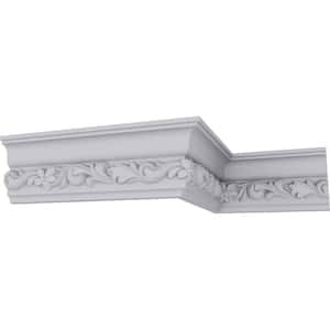 SAMPLE - 1-3/8 in. x 12 in. x 3-1/4 in. Polyurethane Sussex Crown Moulding