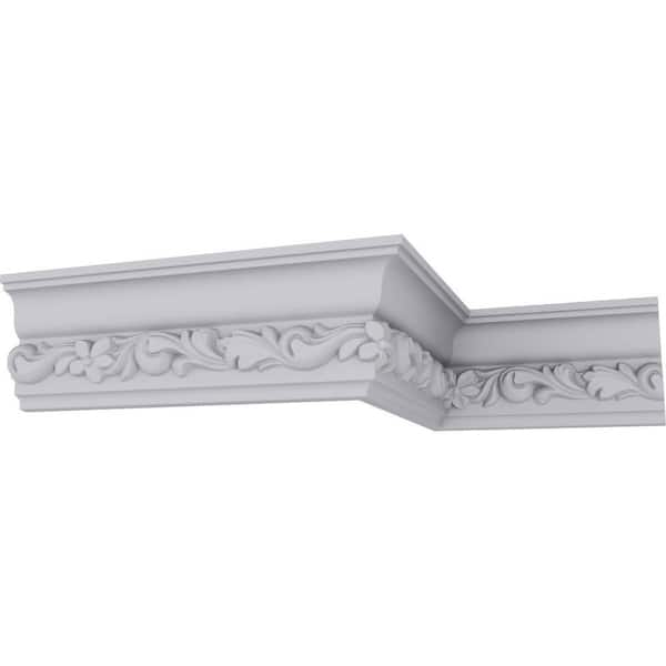 Ekena Millwork SAMPLE - 1-3/8 in. x 12 in. x 3-1/4 in. Polyurethane Sussex Crown Moulding