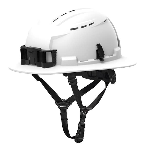 BOLT White Type 2 Class C Full Brim Vented Safety Helmet