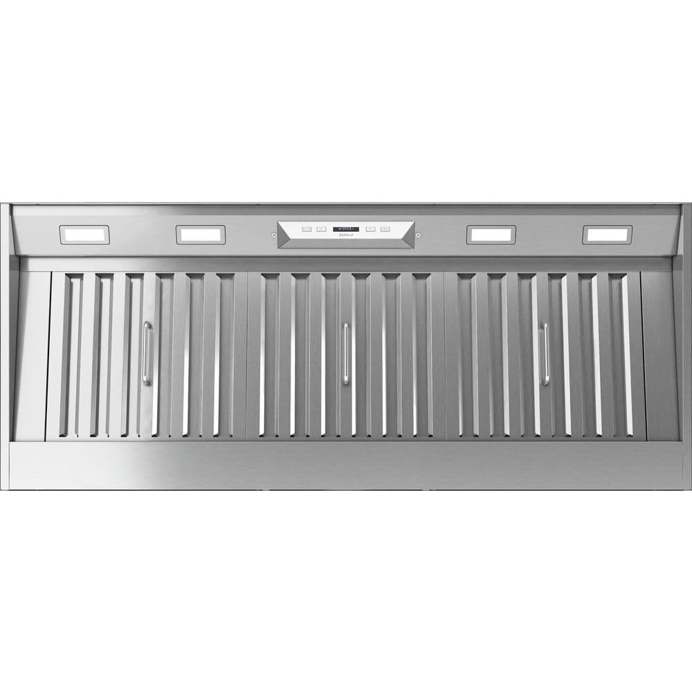 Monsoon I 48 in. 650 CFM Ducted Insert Mount Range Hood with LED Light in Stainless Steel