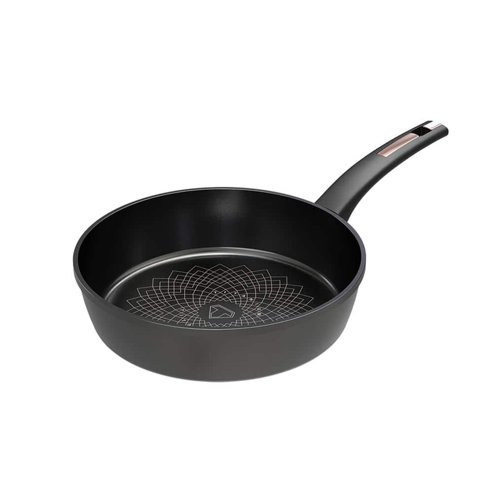 7.9 Inch Black Aluminum Nonstick Deep Frying Pan