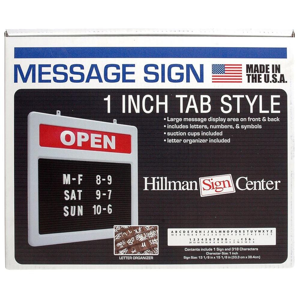 Hillman Message Center Sign 843401 The Home Depot