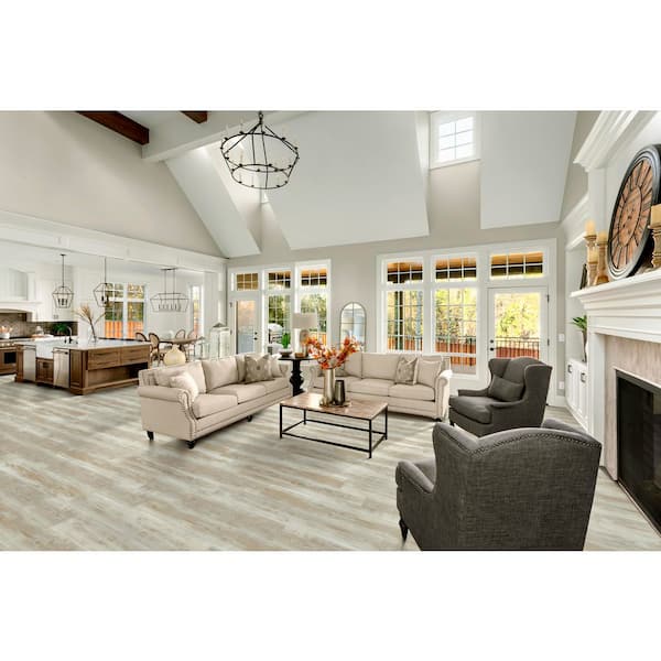 Bayview Pine 12 MIL x 7 in. W x 48 in. L Waterproof Click Lock Luxury Vinyl Plank Flooring (23.8 sq. ft./Case)