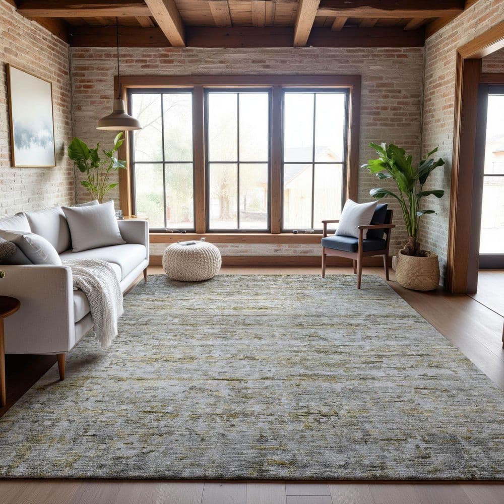 Mayfield Premium Machine Washable Abstract AMF1127 Taupe 3 ft. x 5 ft. Area Rug price history on PriceWatchPro