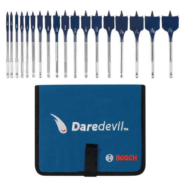 Bosch - Daredevil High Speed Steel Spade Bit Set with Pouch (18-Piece)