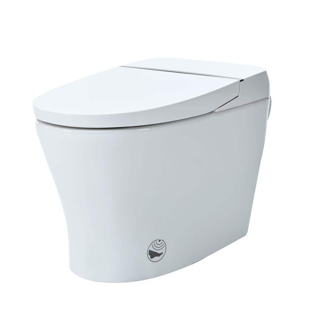 Heated Seat Smart Toilet Without Bidet, Tankless Dual Flush, Foot Sensor Flush, White with Night Light Knob price history on PriceWatchPro