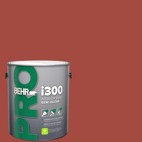 BEHR PRO 1 gal. #170D-7 Farmhouse Red Semi-Gloss Interior Paint