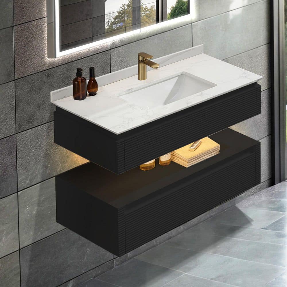 Lonni 36 in. W X 20.7 in. D X 19.6 in. H Single Wall Hung