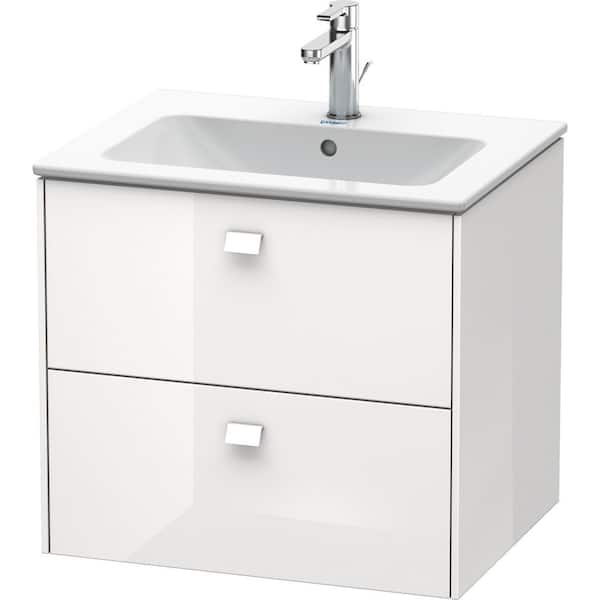 Duravit Brioso 24.75 in. W x 19.25 in. D x 22.75 in. H Floating Bath Vanity in White with White Ceramic Top
