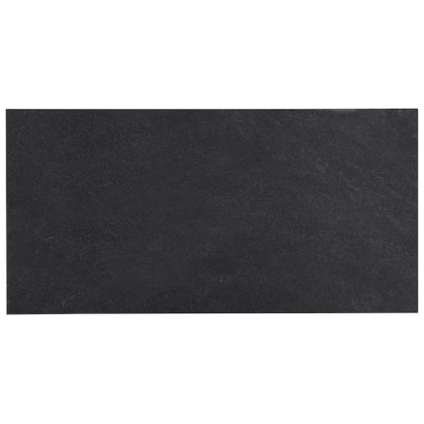 Ivy Hill Tile Monolith Charcoal Black 4 in. x 0.35 in. Matte Porcelain Floor and Wall Tile Sample