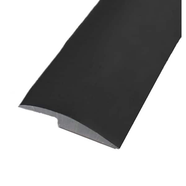 120 L x 0.3 H x 1.5in. ft. Self Adhesive Floor Transition Strip Seamless Durable Edging Black Rubber for Uneven Floors