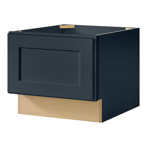 Avondale 18 in. W x 16.5 in. H x 24 in. D Ready To Assemble Plywood Shaker Drawer Bench Base in Ink Blue