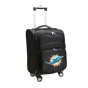 NFL Miami Dolphins 21 in. Black Carry-On Spinner Softside Suitcase