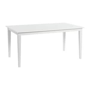Pleasantville White Wood 16 in. 4-Legs Dining Table in 100 lbs.