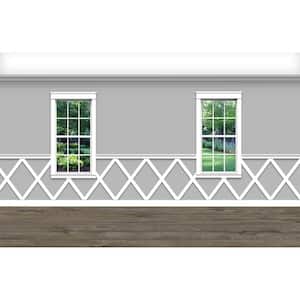 .75 in. D x 44 in. W x 92 in. L Unfinished Aspen Wood Charlie Wainscot Kit Panel Moulding