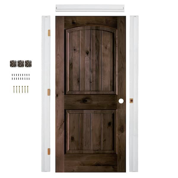 Krosswood Doors Ready-to-Assemble 24 In. X 80 In. Knotty Alder 2 Panel ...