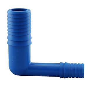 3/4 in. Barb Insert Blue Twister Polypropylene 90 Degree x 3/8 in. Funny Pipe Reducing Elbow Fitting